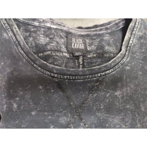 Black Kaviar Men's Sweatshirt XXL Distressed Punk Black Grunge Gothic Steampunk - Picture 8 of 10